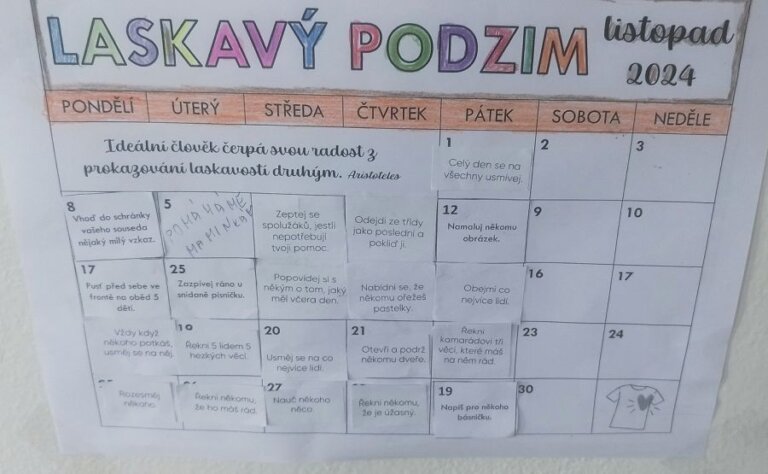 Laskavý listopad ve školní družině