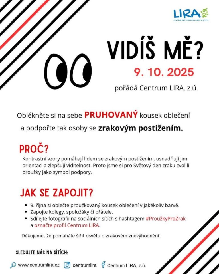 Pruhatý den na podporu osob se zrakovým postižením