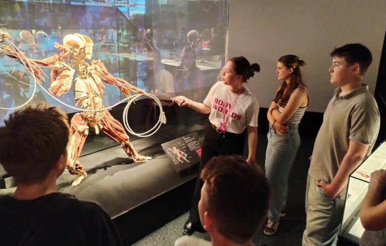 Osmáci na výstavě Body Worlds v Praze